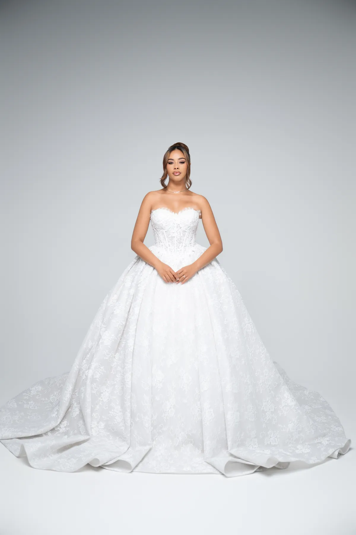 Robe princesse à corset, vue en pied